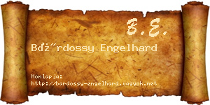 Bárdossy Engelhard névjegykártya